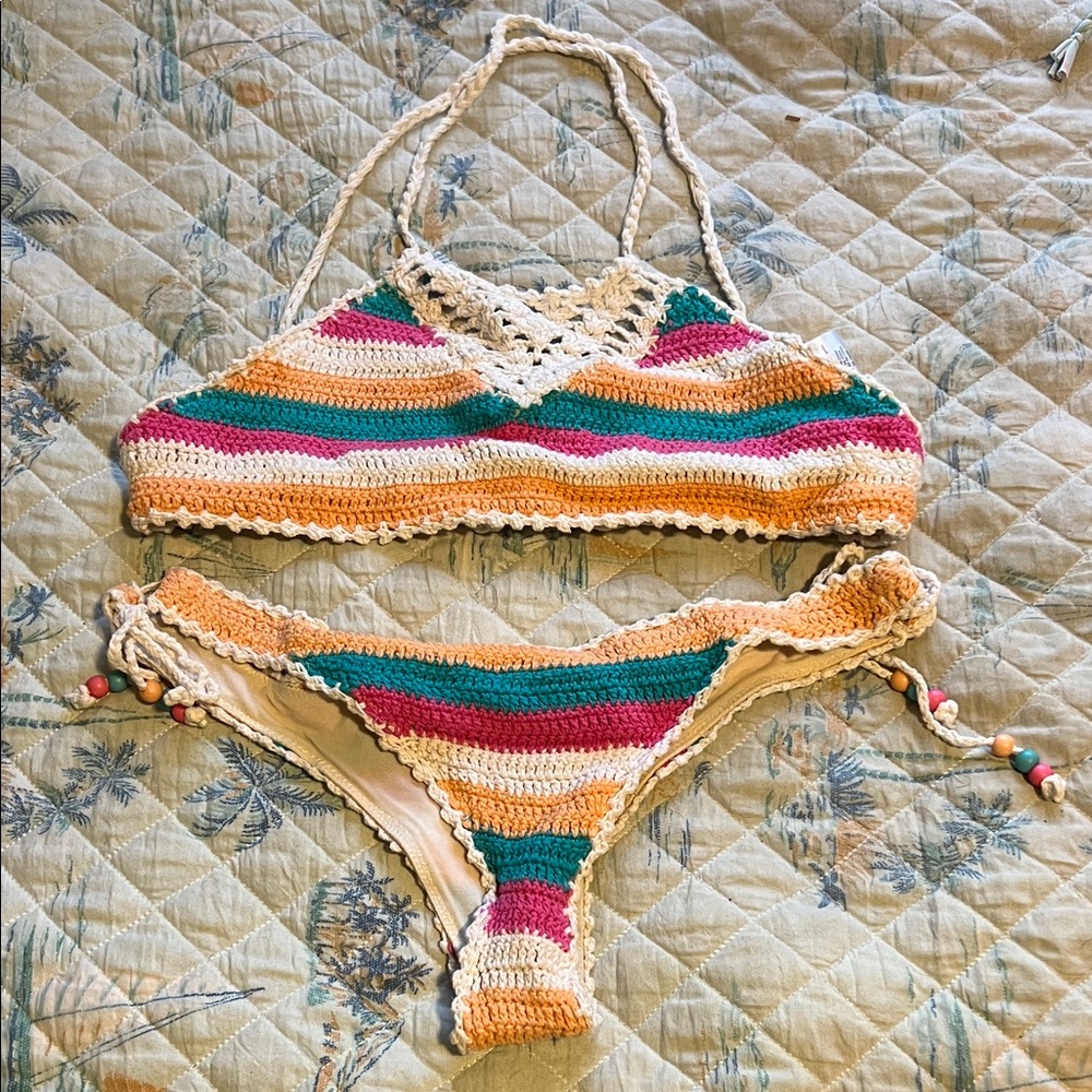 Colorful Crochet Bikini Set
